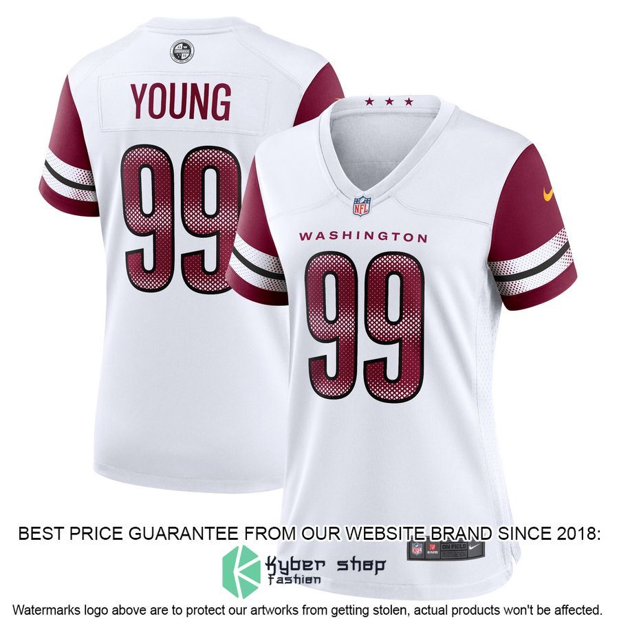 Chase Young Washington Commanders Women's Burgundy Football Jersey 5 Chase Young Washington Commanders Women's Burgundy Football Jersey word2