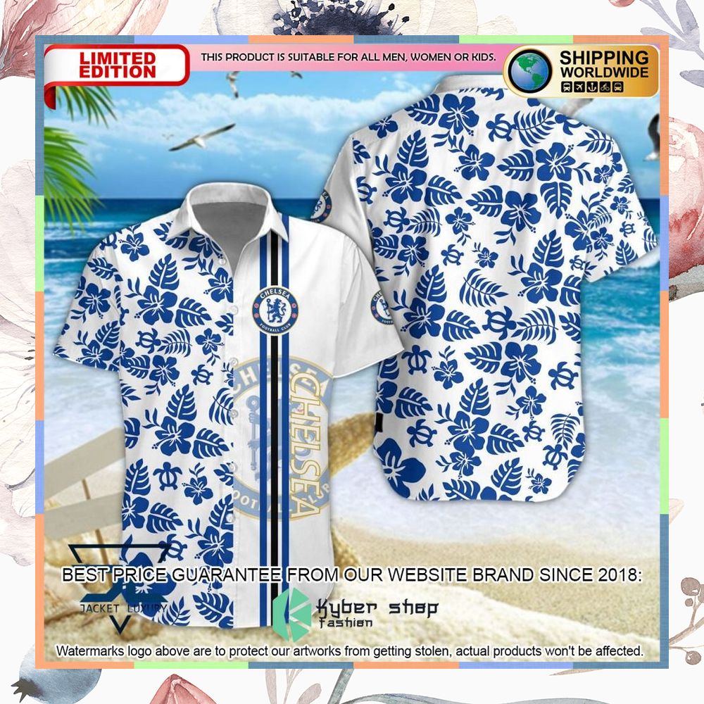 Chelsea F.C. Flowers Hawaiian Shirt, Shorts 5 Chelsea F.C. Flowers Hawaiian Shirt, Shorts word3