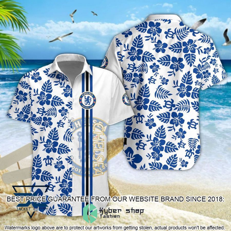 Chelsea F.C. Flowers Hawaiian Shirt, Shorts