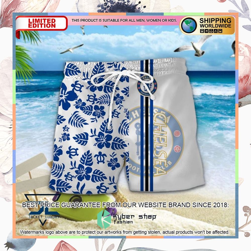 Chelsea F.C. Flowers Hawaiian Shirt, Shorts 6 Chelsea F.C. Flowers Hawaiian Shirt, Shorts word3