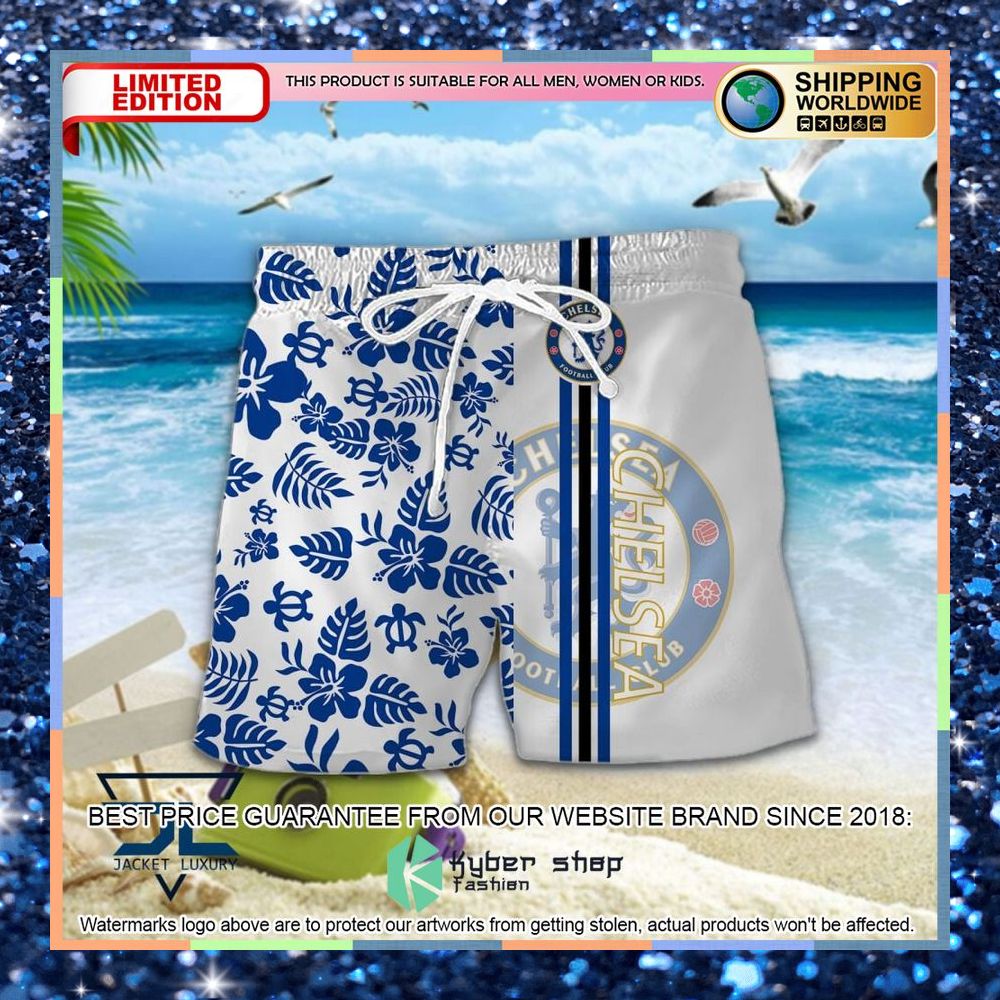 Chelsea F.C. Flowers Hawaiian Shirt, Shorts 4 Chelsea F.C. Flowers Hawaiian Shirt, Shorts word3