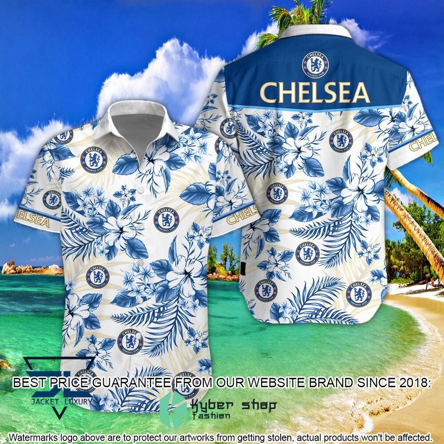 Chelsea F.C. Hibiscus Hawaiian Shirt, Shorts