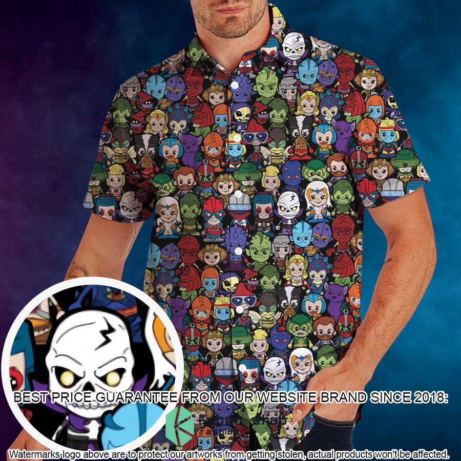 Chibi Masters Of The Universe Characters Pattern Hawaiian Shirt