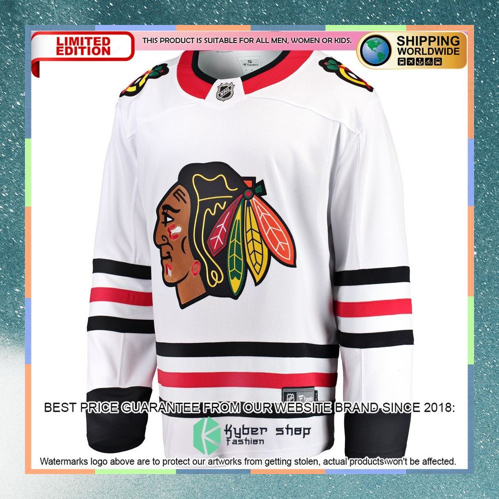 Chicago Blackhawks Away White Hockey Jersey 7 Chicago Blackhawks Away White Hockey Jersey word1