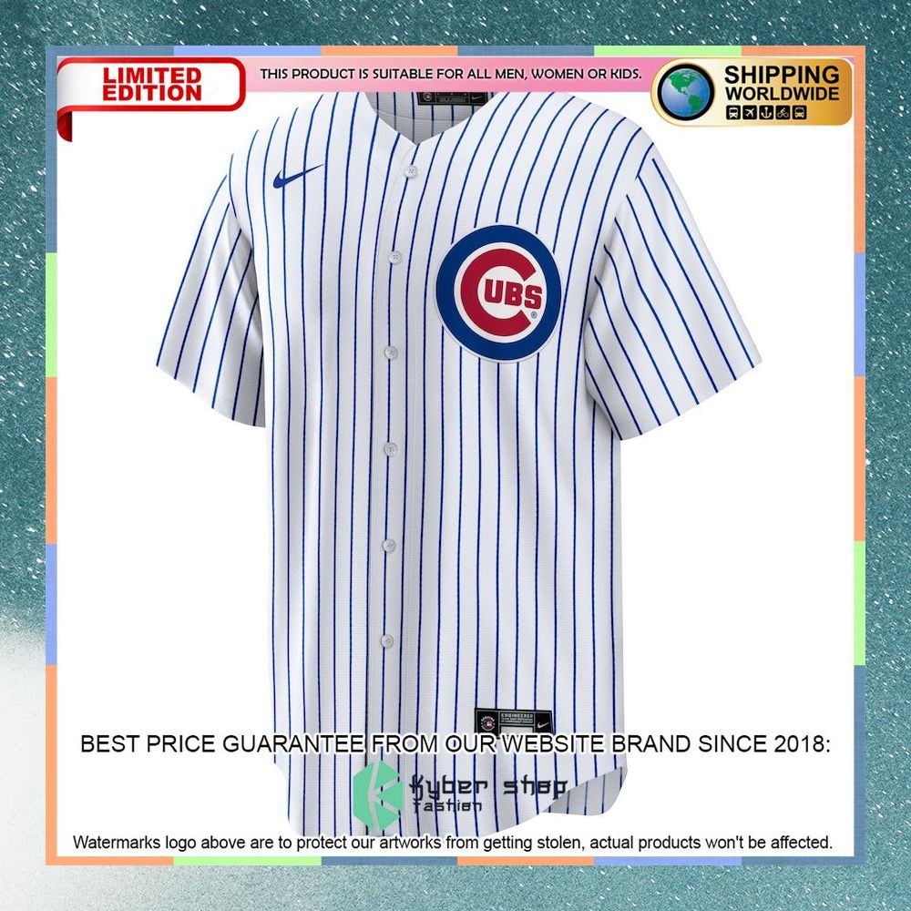 Chicago Cubs Home Blank White Baseball Jersey • Kybershop
