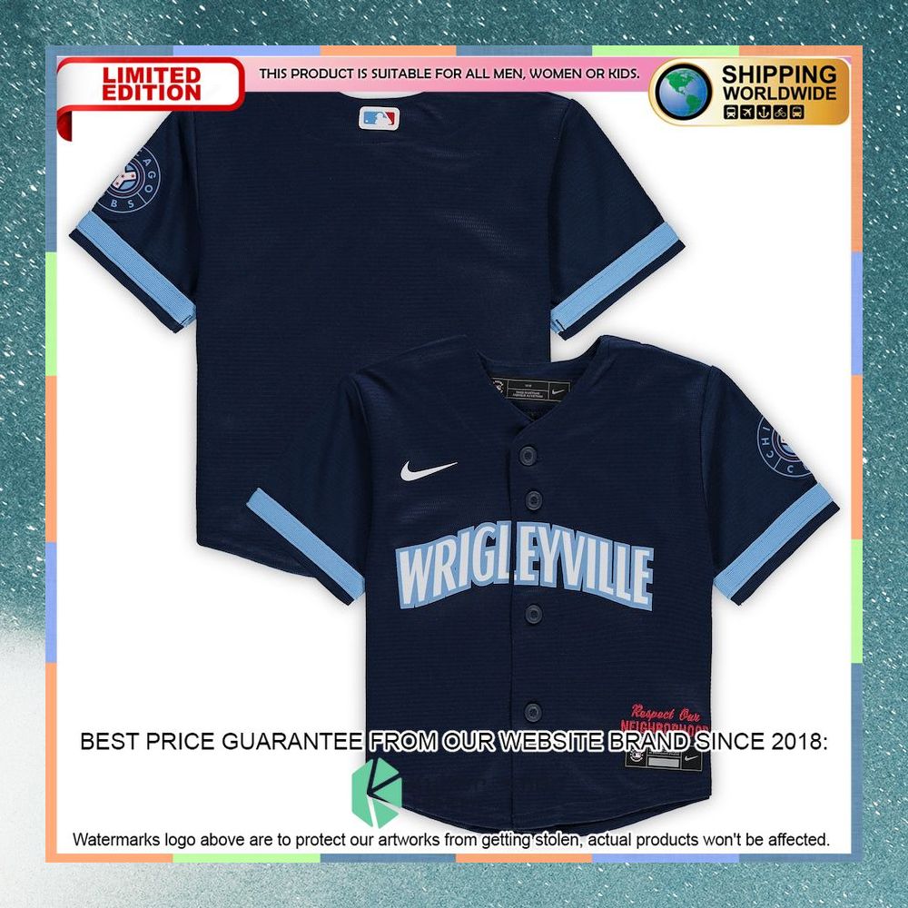 Chicago Cubs Infant MLB City Connect Navy Baseball Jersey 4 Chicago Cubs Infant MLB City Connect Navy Baseball Jersey word3