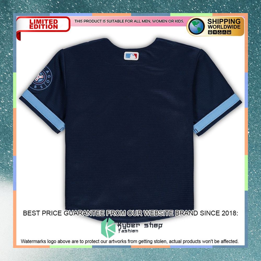 Chicago Cubs Infant MLB City Connect Navy Baseball Jersey 6 Chicago Cubs Infant MLB City Connect Navy Baseball Jersey word3