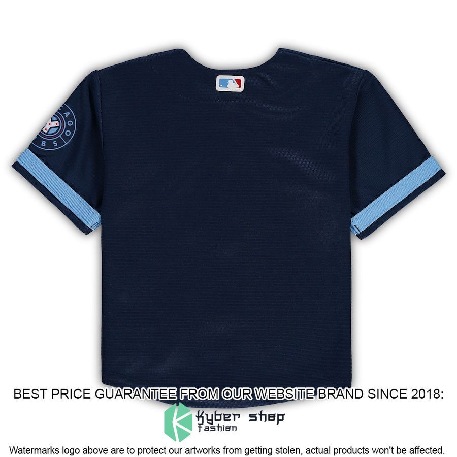 Chicago Cubs Infant MLB City Connect Navy Baseball Jersey 3 Chicago Cubs Infant MLB City Connect Navy Baseball Jersey word3