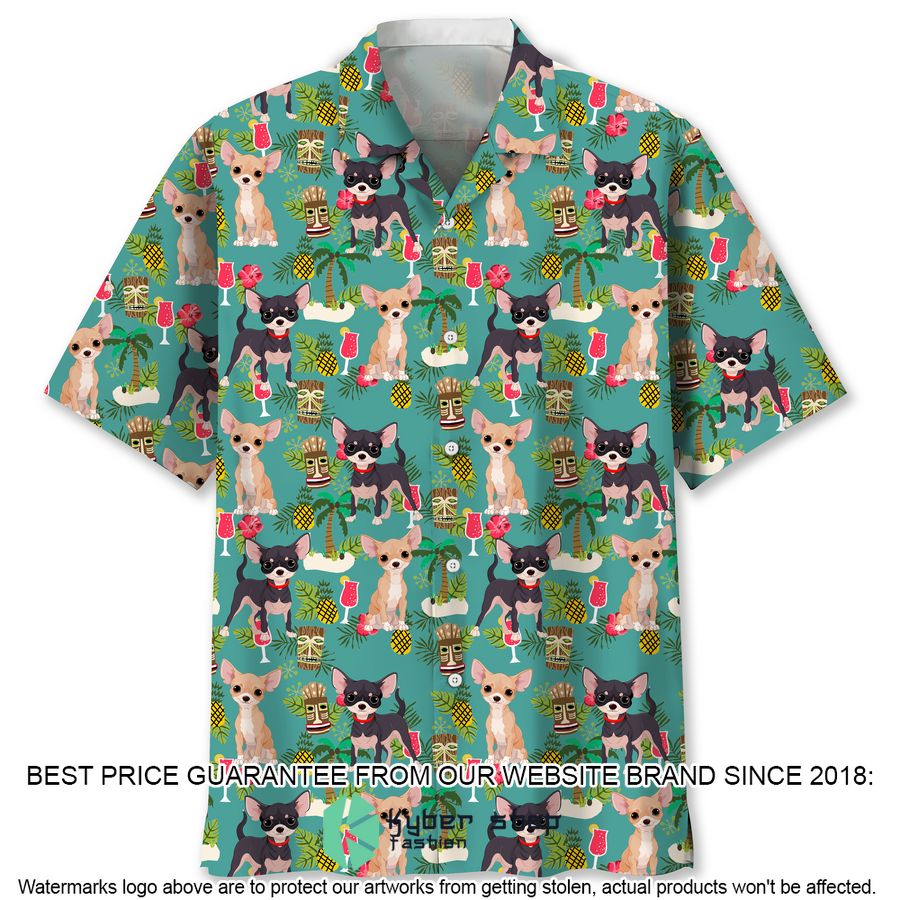 Chihuahua Beach Hawaiian Shirt word1