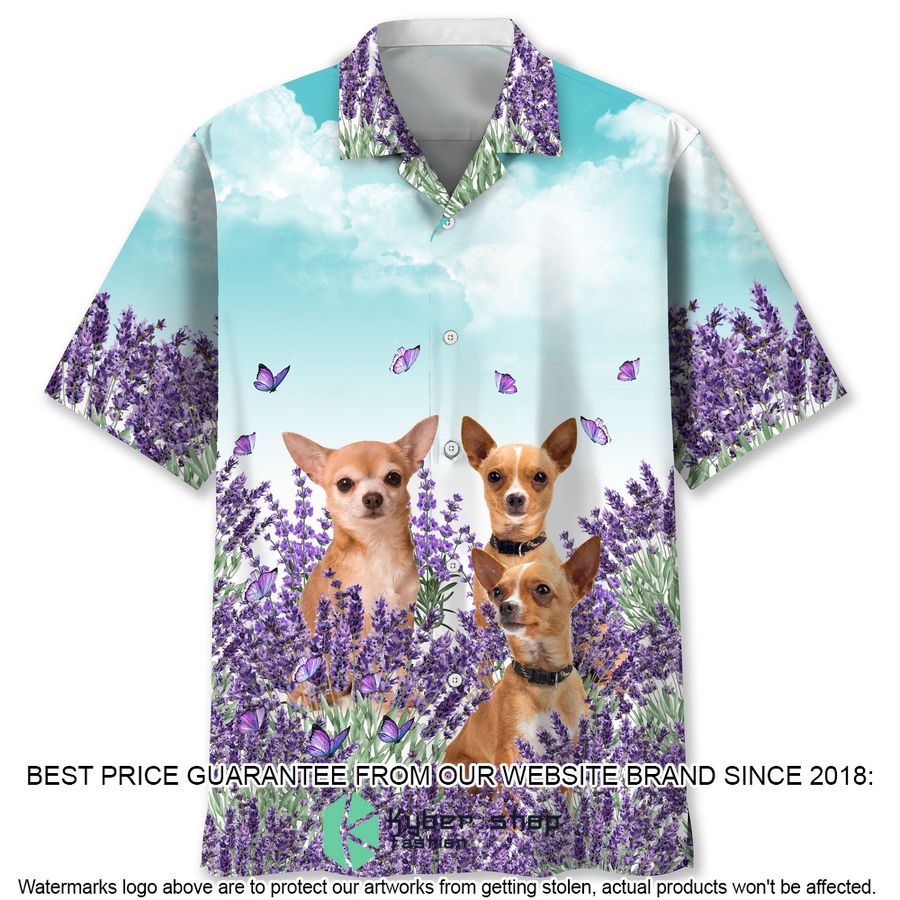 Chihuahua Lavender Hawaiian Shirt word1