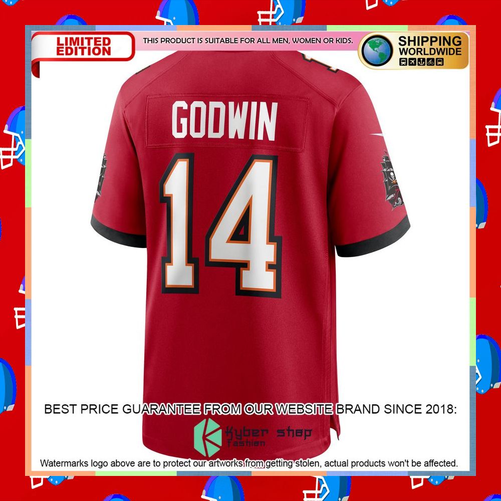 Chris Godwin Tampa Bay Buccaneers Red Football Jersey 7 Chris Godwin Tampa Bay Buccaneers Red Football Jersey word1