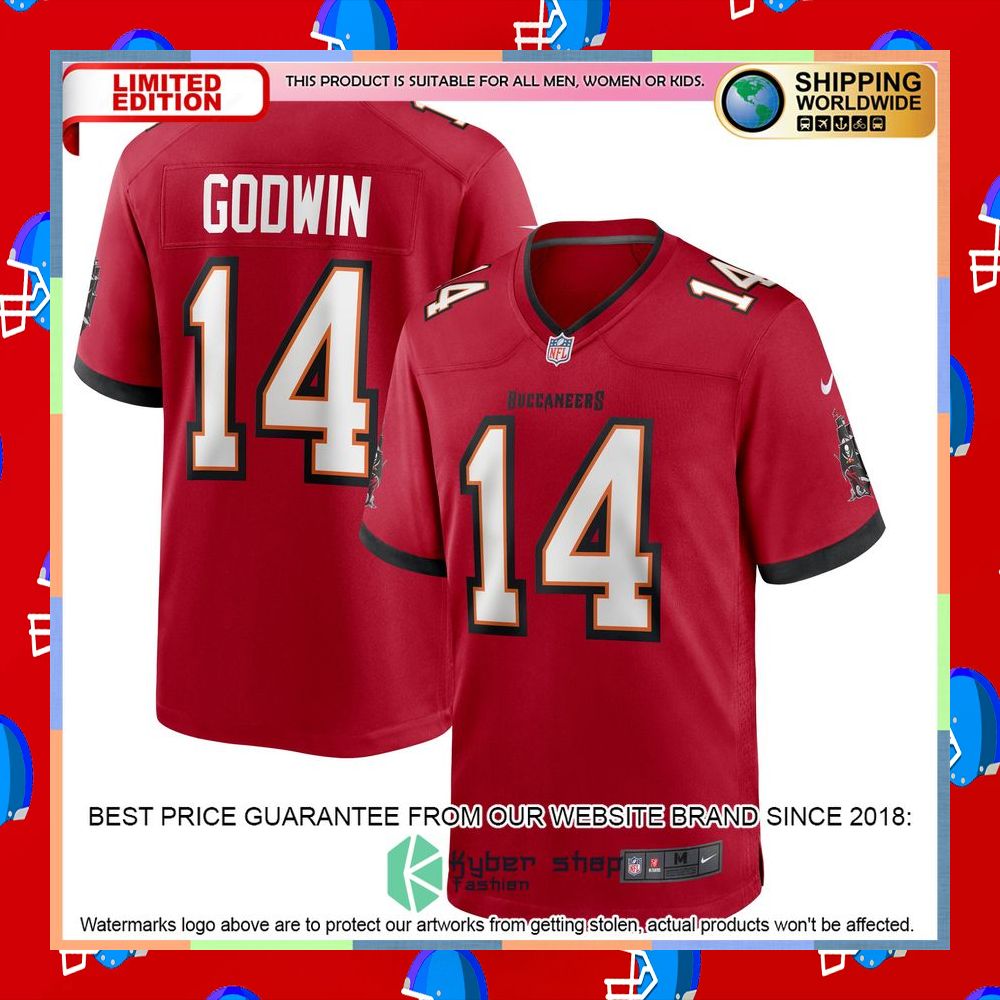 Chris Godwin Tampa Bay Buccaneers Red Football Jersey 8 Chris Godwin Tampa Bay Buccaneers Red Football Jersey word1