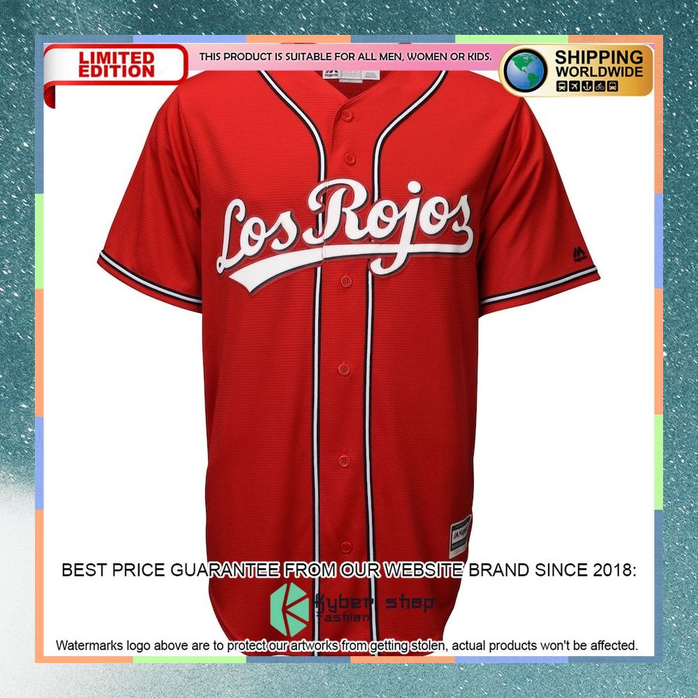 Cincinnati Reds Majestic Alternate Los Rojos Cool Base Scarlet Baseball Jersey 25 Cincinnati Reds Majestic Alternate Los Rojos Cool Base Scarlet Baseball Jersey word1