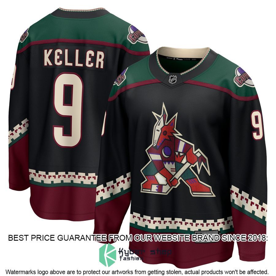Clayton Keller Arizona Coyotes Home Premier Black Hockey Jersey