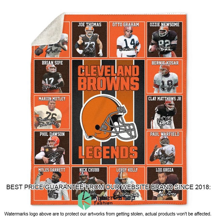 Cleveland Browns Legends Fleece Blanket word2
