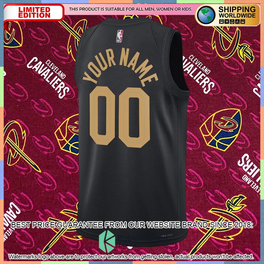 Cleveland Cavaliers Jordan Brand 2022-23 Custom Black Basketball Jersey 6 Cleveland Cavaliers Jordan Brand 2022-23 Custom Black Basketball Jersey word2