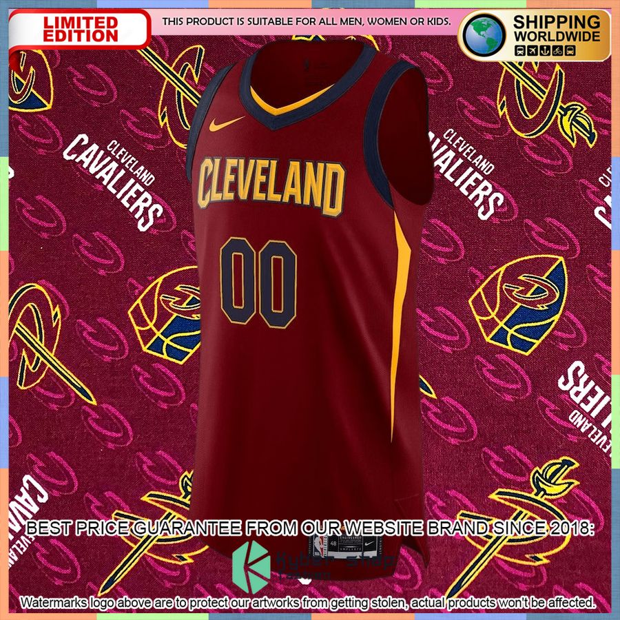 Cleveland Cavaliers Nike Authentic Custom Maroon Basketball Jersey 5 Cleveland Cavaliers Nike Authentic Custom Maroon Basketball Jersey word2