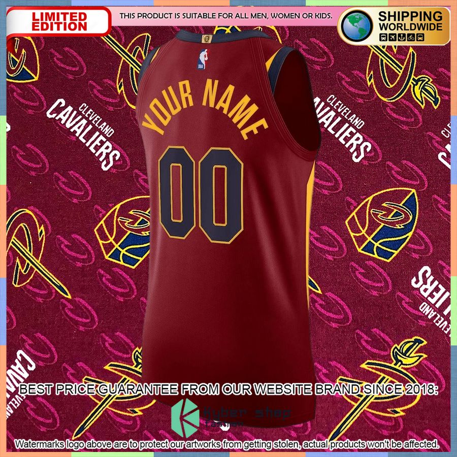 Cleveland Cavaliers Nike Authentic Custom Maroon Basketball Jersey 6 Cleveland Cavaliers Nike Authentic Custom Maroon Basketball Jersey word2