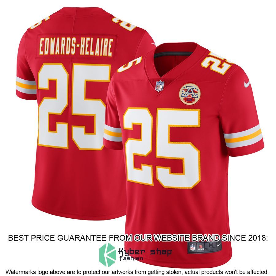 Clyde EdwardsHelaire Kansas City Chiefs Vapor Red Football Jersey