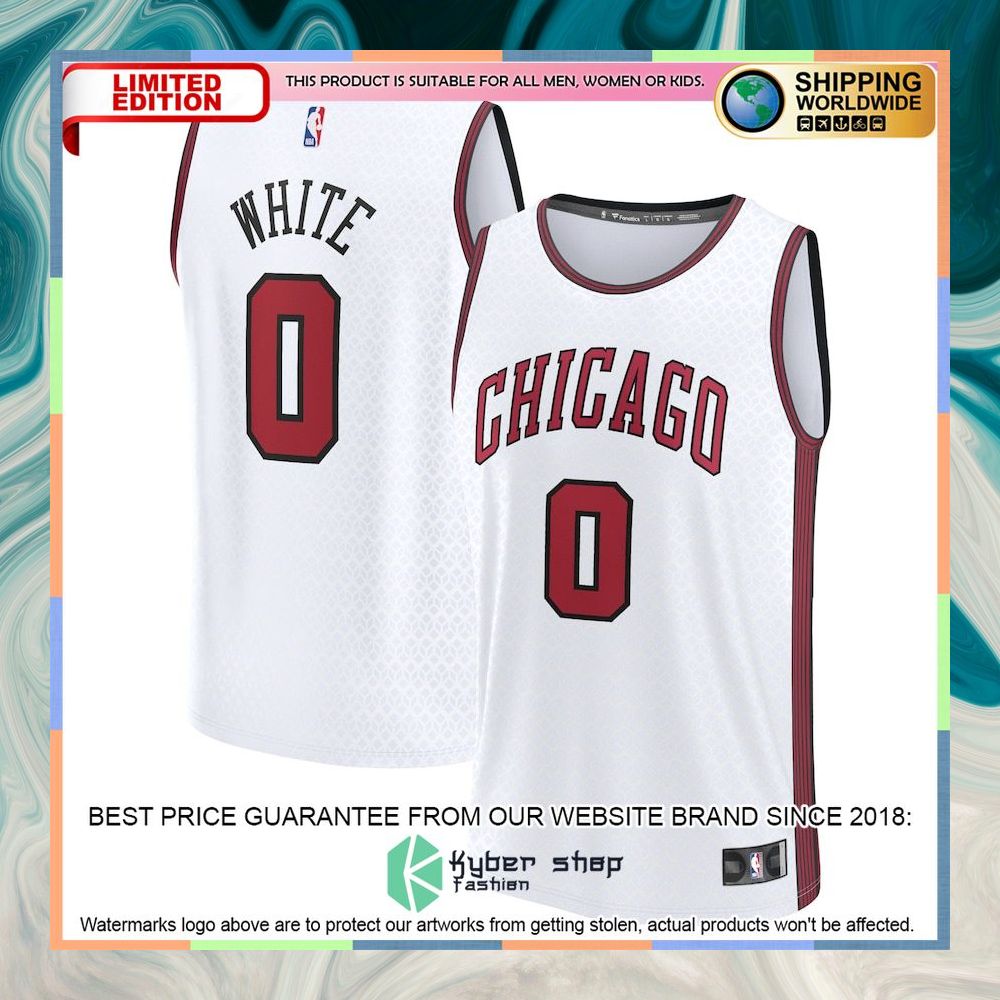 Coby White Chicago Bulls 2022-23 Fastbreak City Edition White Basketball Jersey 4 Coby White Chicago Bulls 2022-23 Fastbreak City Edition White Basketball Jersey word3
