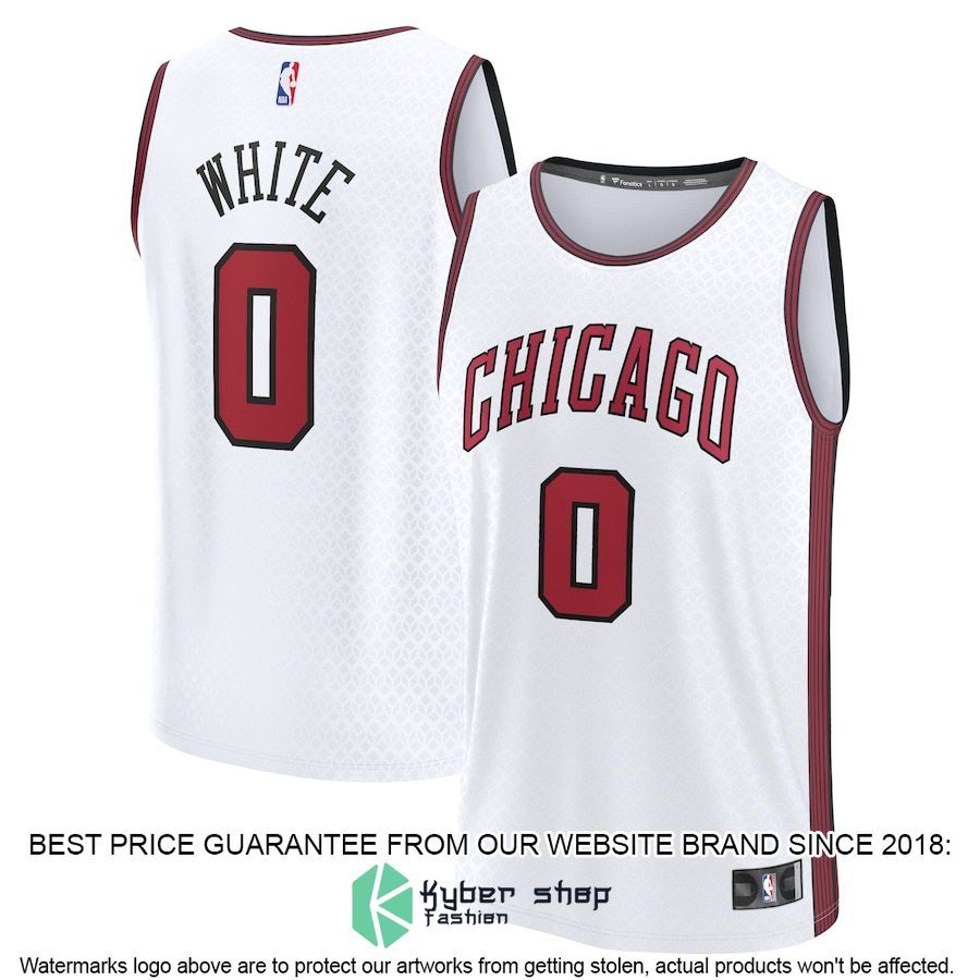 Coby White Chicago Bulls 2022-23 Fastbreak City Edition White Basketball Jersey