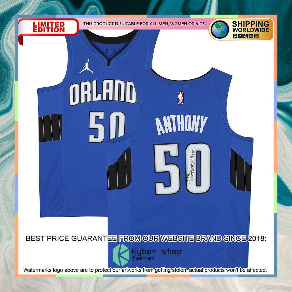 Cole Anthony Orlando Magic Fanatics Jordan Brand Blue 2020-21 Basketball Jersey 4 Cole Anthony Orlando Magic Fanatics Jordan Brand Blue 2020-21 Basketball Jersey word3