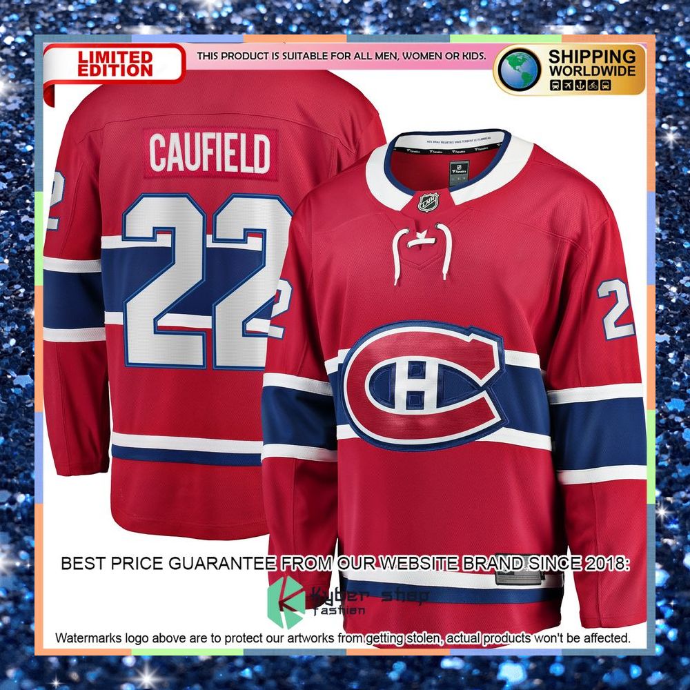 Cole Caufield Montreal Canadiens Home Premier Red Hockey Jersey 5 Cole Caufield Montreal Canadiens Home Premier Red Hockey Jersey word1