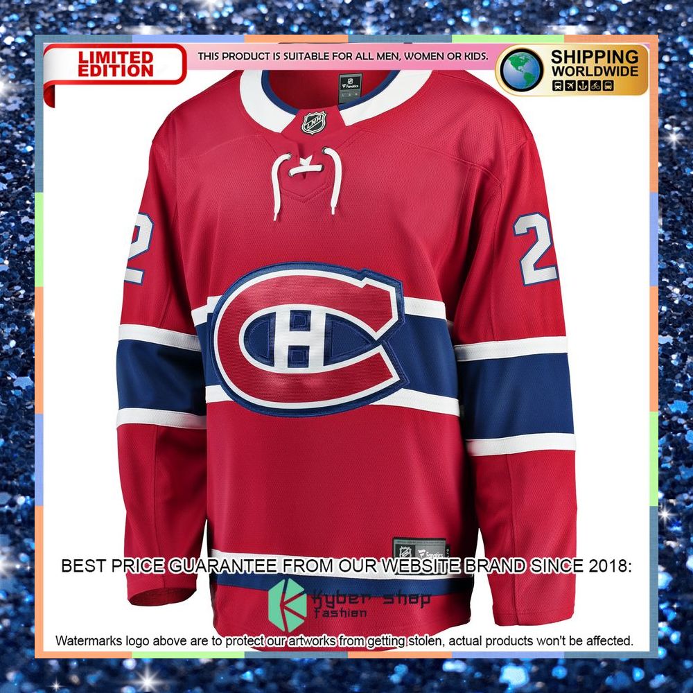 Cole Caufield Montreal Canadiens Home Premier Red Hockey Jersey 6 Cole Caufield Montreal Canadiens Home Premier Red Hockey Jersey word1