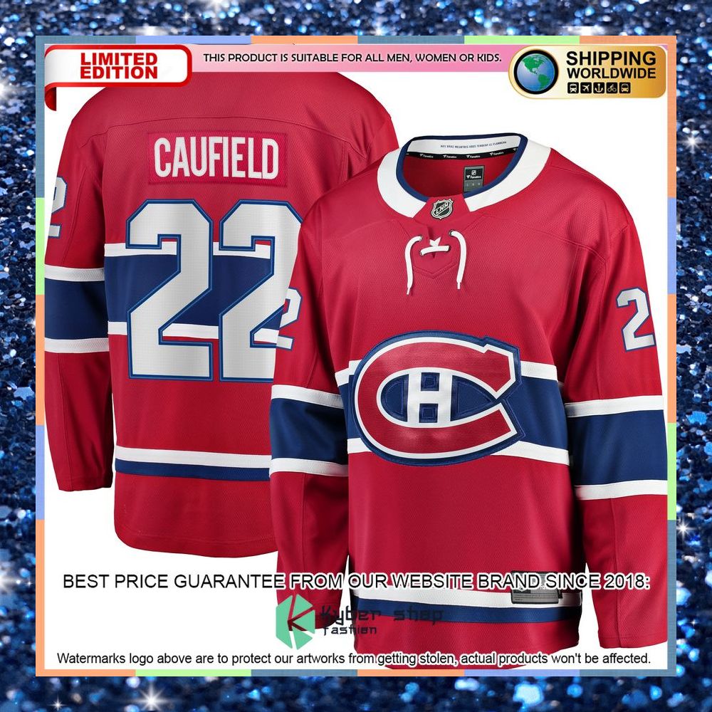 Cole Caufield Montreal Canadiens Home Premier Red Hockey Jersey 8 Cole Caufield Montreal Canadiens Home Premier Red Hockey Jersey word1