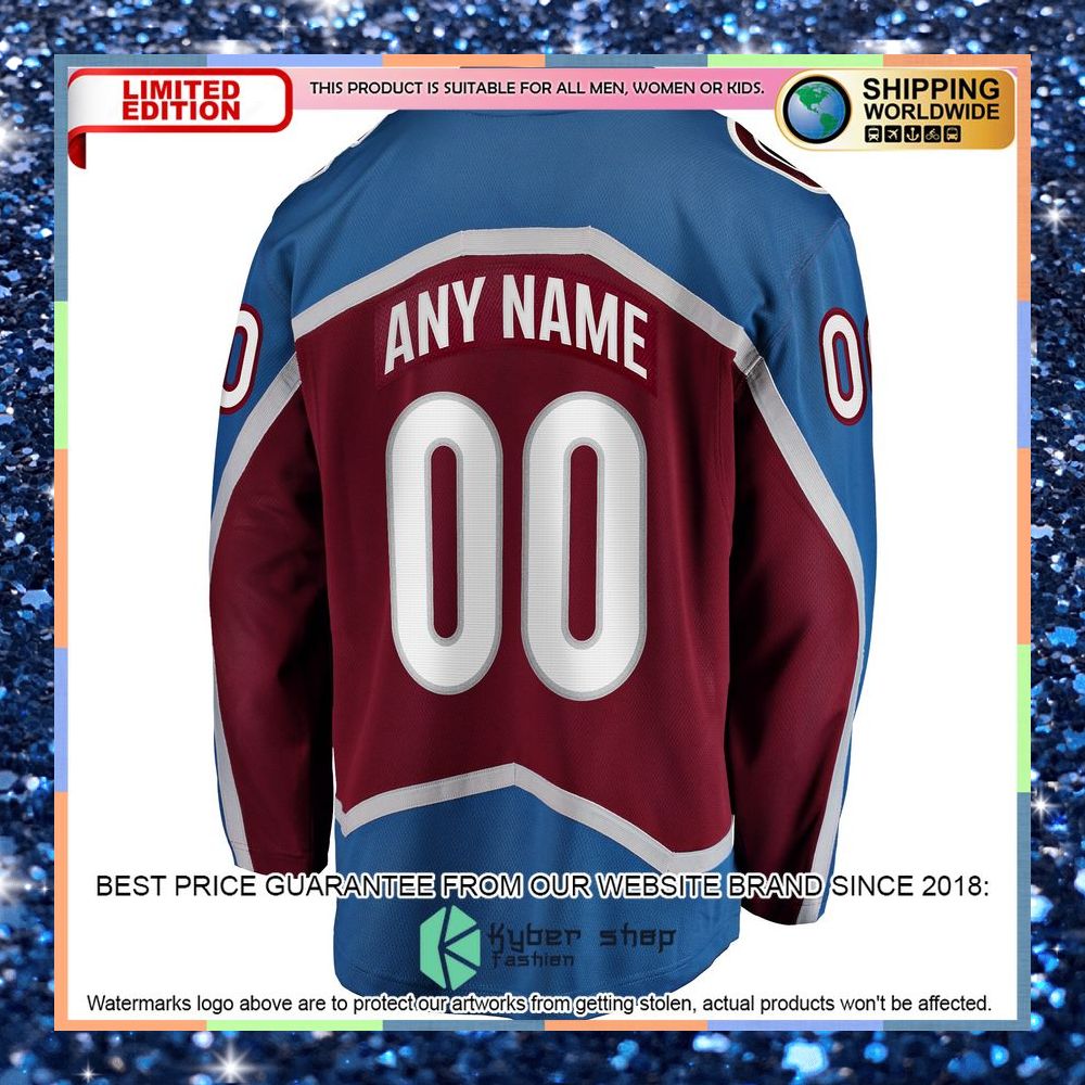 Colorado Avalanche Home 2022 Stanley Cup Champions Custom Burgundy Hockey Jersey 7 Colorado Avalanche Home 2022 Stanley Cup Champions Custom Burgundy Hockey Jersey word2