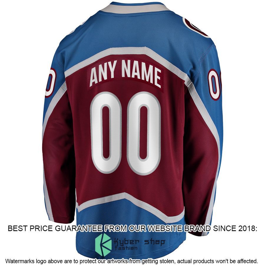 Colorado Avalanche Home 2022 Stanley Cup Champions Custom Burgundy Hockey Jersey 3 Colorado Avalanche Home 2022 Stanley Cup Champions Custom Burgundy Hockey Jersey word2