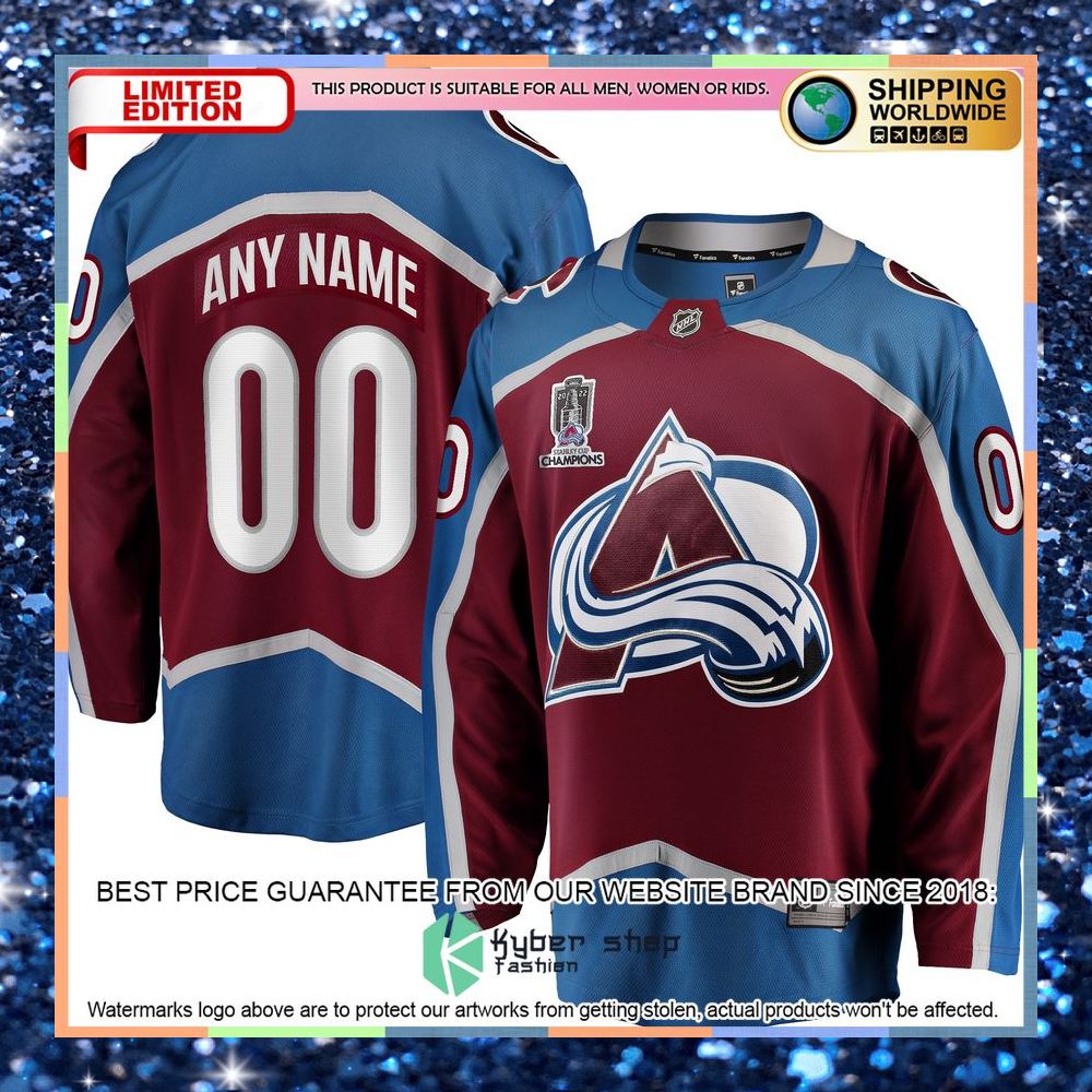 Colorado Avalanche Home 2022 Stanley Cup Champions Custom Burgundy Hockey Jersey 8 Colorado Avalanche Home 2022 Stanley Cup Champions Custom Burgundy Hockey Jersey word2
