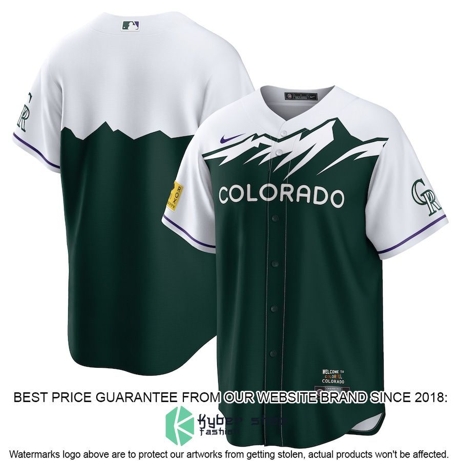 Colorado Rockies 2022 City Connect Team Green Baseball Jersey