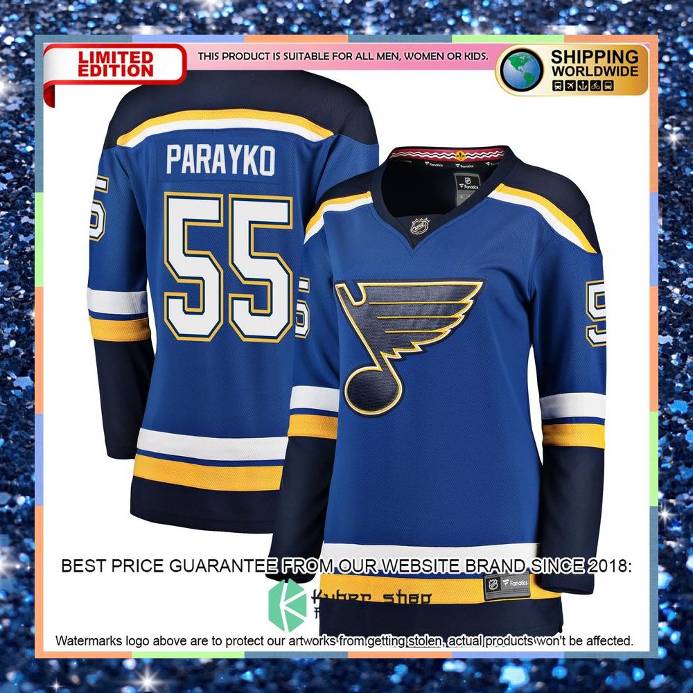 Colton Parayko St. Louis Blues Women's Home Premier Blue Hockey Jersey 8 Colton Parayko St. Louis Blues Women's Home Premier Blue Hockey Jersey word2