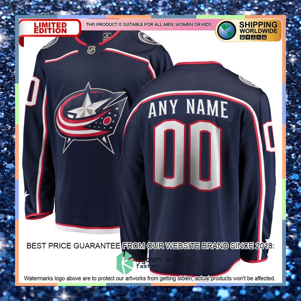 Columbus Blue Jackets Away Custom White Hockey Jersey 10 Columbus Blue Jackets Away Custom White Hockey Jersey word3