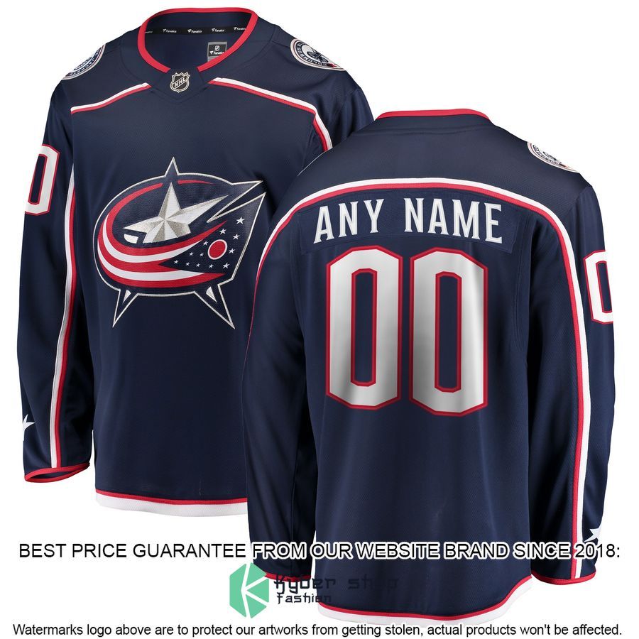 Columbus Blue Jackets Away Custom White Hockey Jersey 5 Columbus Blue Jackets Away Custom White Hockey Jersey word3