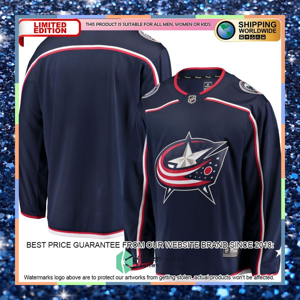 Columbus Blue Jackets Breakaway Home Navy Hockey Jersey 5 Columbus Blue Jackets Breakaway Home Navy Hockey Jersey word3