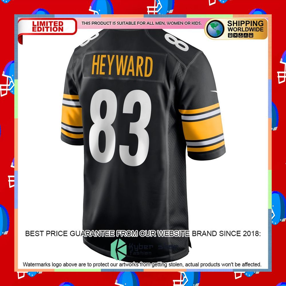 Connor Heyward Pittsburgh Steelers Black Football Jersey 7 Connor Heyward Pittsburgh Steelers Black Football Jersey word1