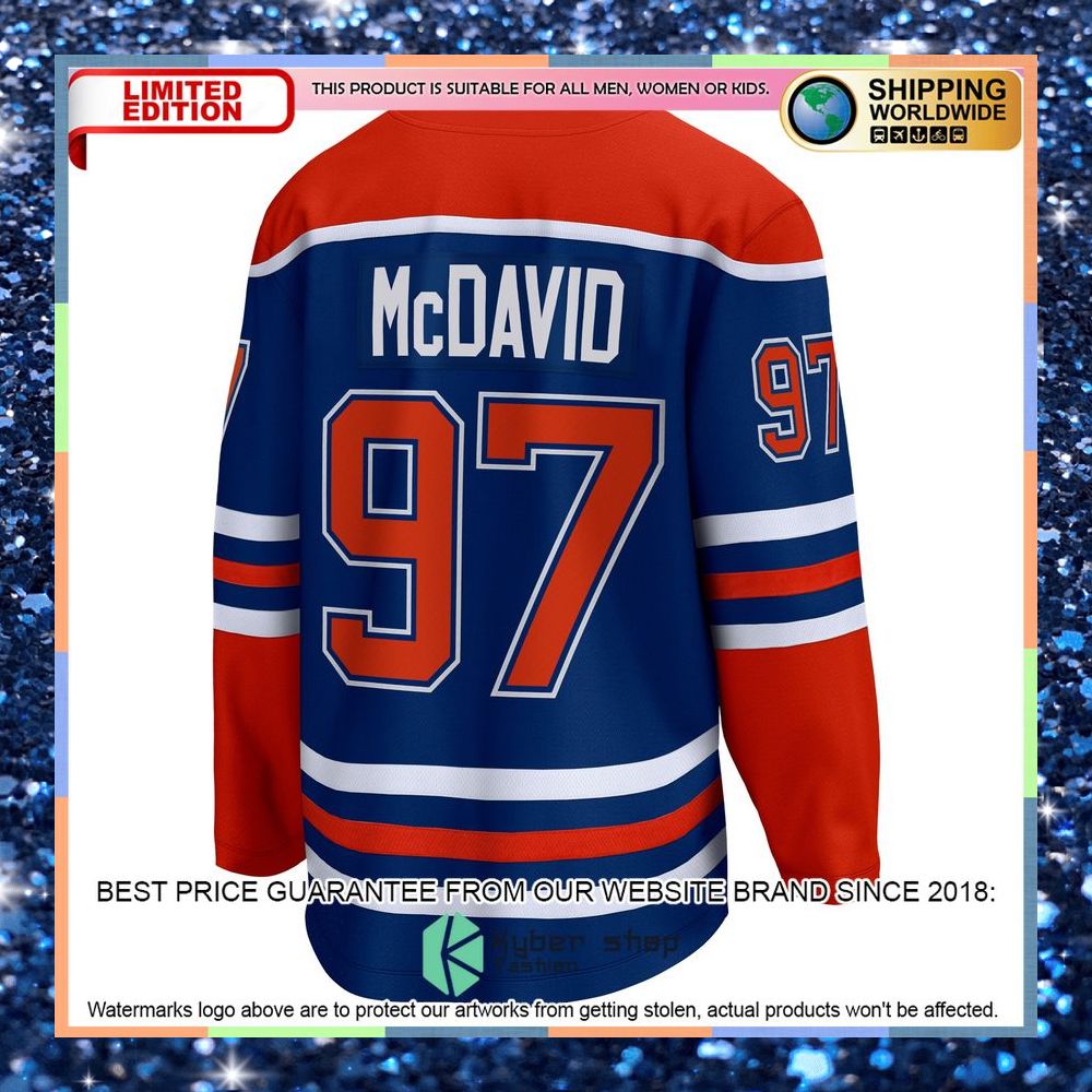 Connor McDavid Edmonton Oilers Home Premier Royal Hockey Jersey 7 Connor McDavid Edmonton Oilers Home Premier Royal Hockey Jersey word2