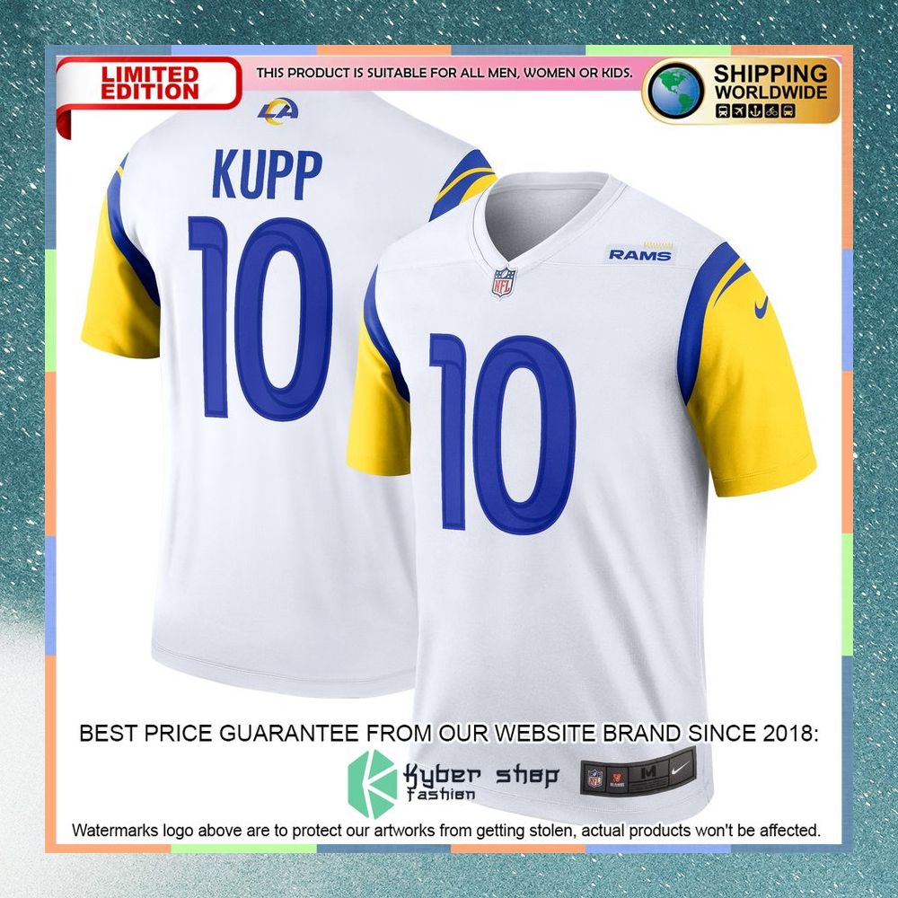 Cooper Kupp Los Angeles Rams Legend White Football Jersey 8 Cooper Kupp Los Angeles Rams Legend White Football Jersey word3