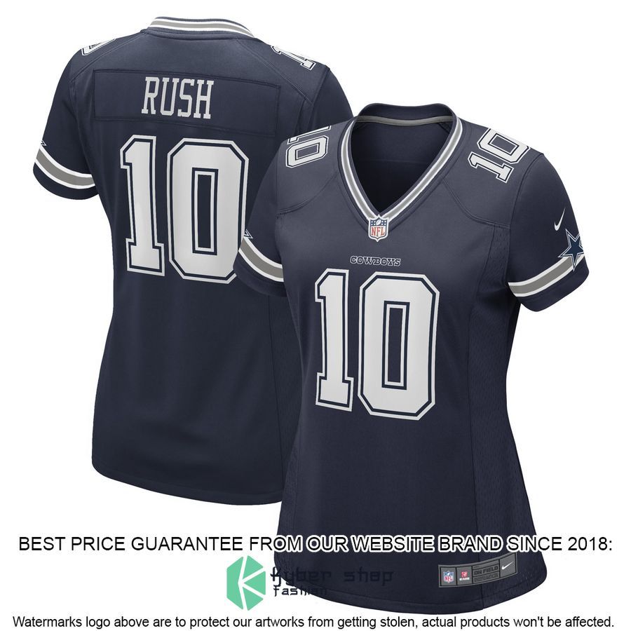 Cooper Rush Dallas Cowboys Women's Navy Football Jersey