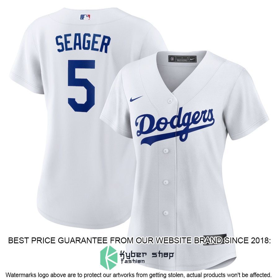 Corey Seager Los Angeles Dodgers Women Home Player White Baseball Jersey word2