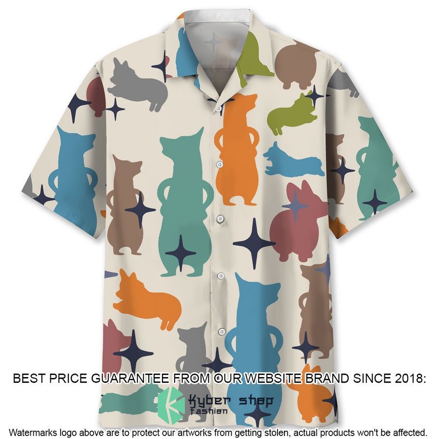 Corgi Colorful Hawaiian Shirt