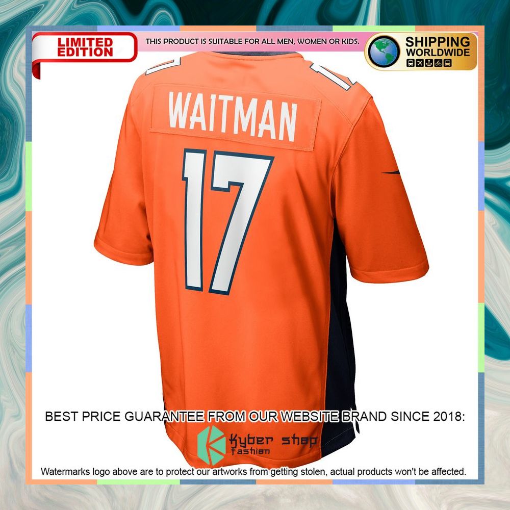 Corliss Waitman Denver Broncos Orange Football Jersey 7 Corliss Waitman Denver Broncos Orange Football Jersey word3