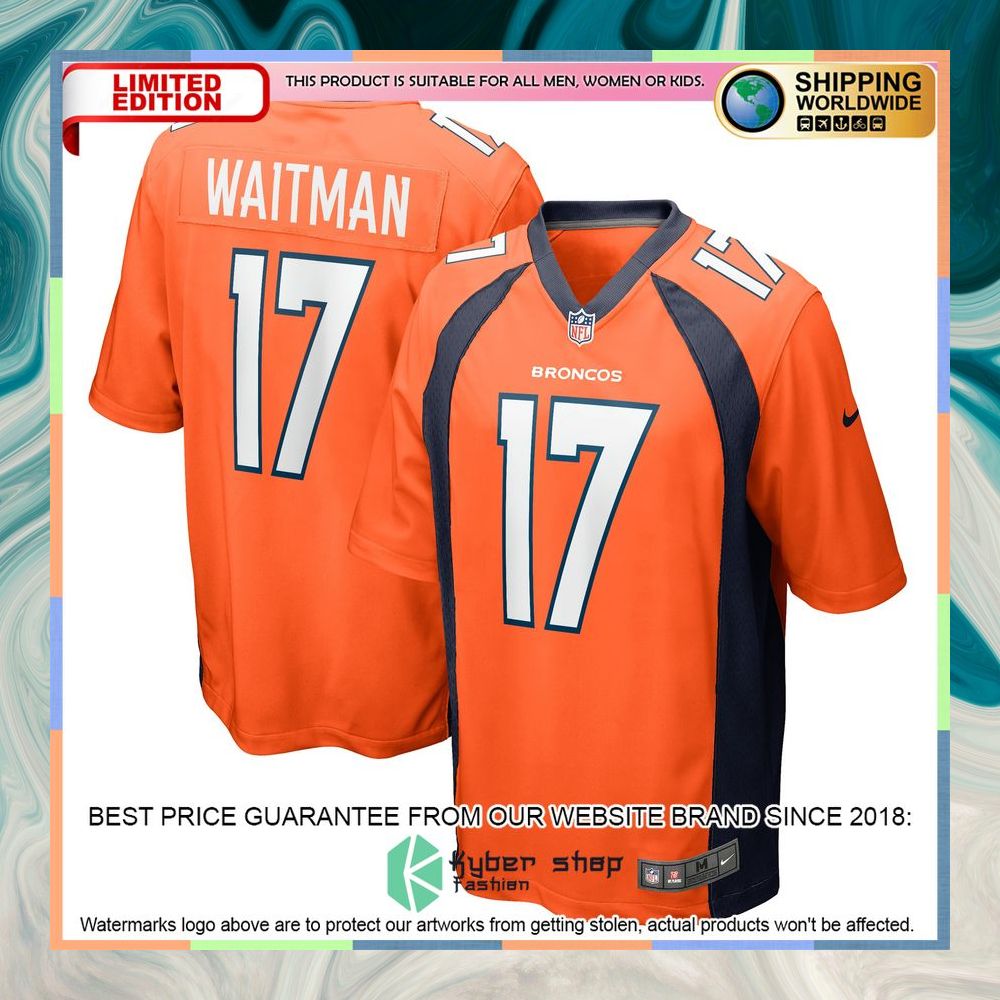 Corliss Waitman Denver Broncos Orange Football Jersey 8 Corliss Waitman Denver Broncos Orange Football Jersey word3