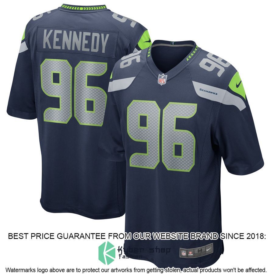 Cortez Kennedy Seattle Seahawks College Navy Football Jersey