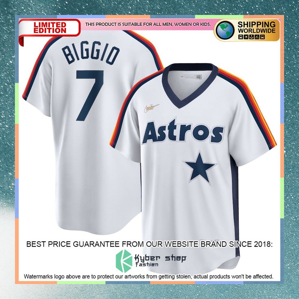 Craig Biggio Houston Astros Home Cooperstown Collection Logo Player White Baseball Jersey 4 Craig Biggio Houston Astros Home Cooperstown Collection Logo Player White Baseball Jersey word2