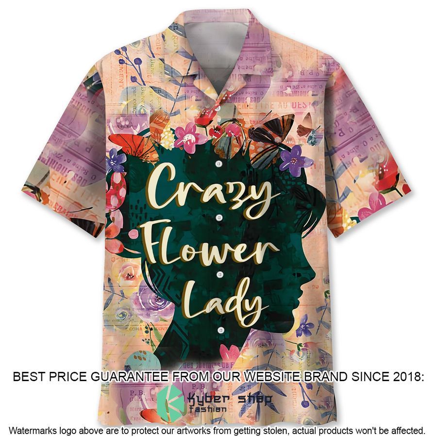 Crazy Flower Lady Hawaiian Shirt