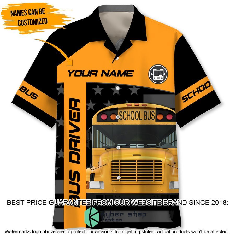 Custom Bus Driver Hawaiian Shirt word2