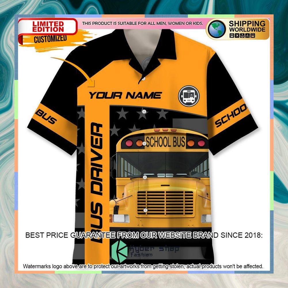 Custom Bus Driver Hawaiian Shirt 3 Custom Bus Driver Hawaiian Shirt word1
